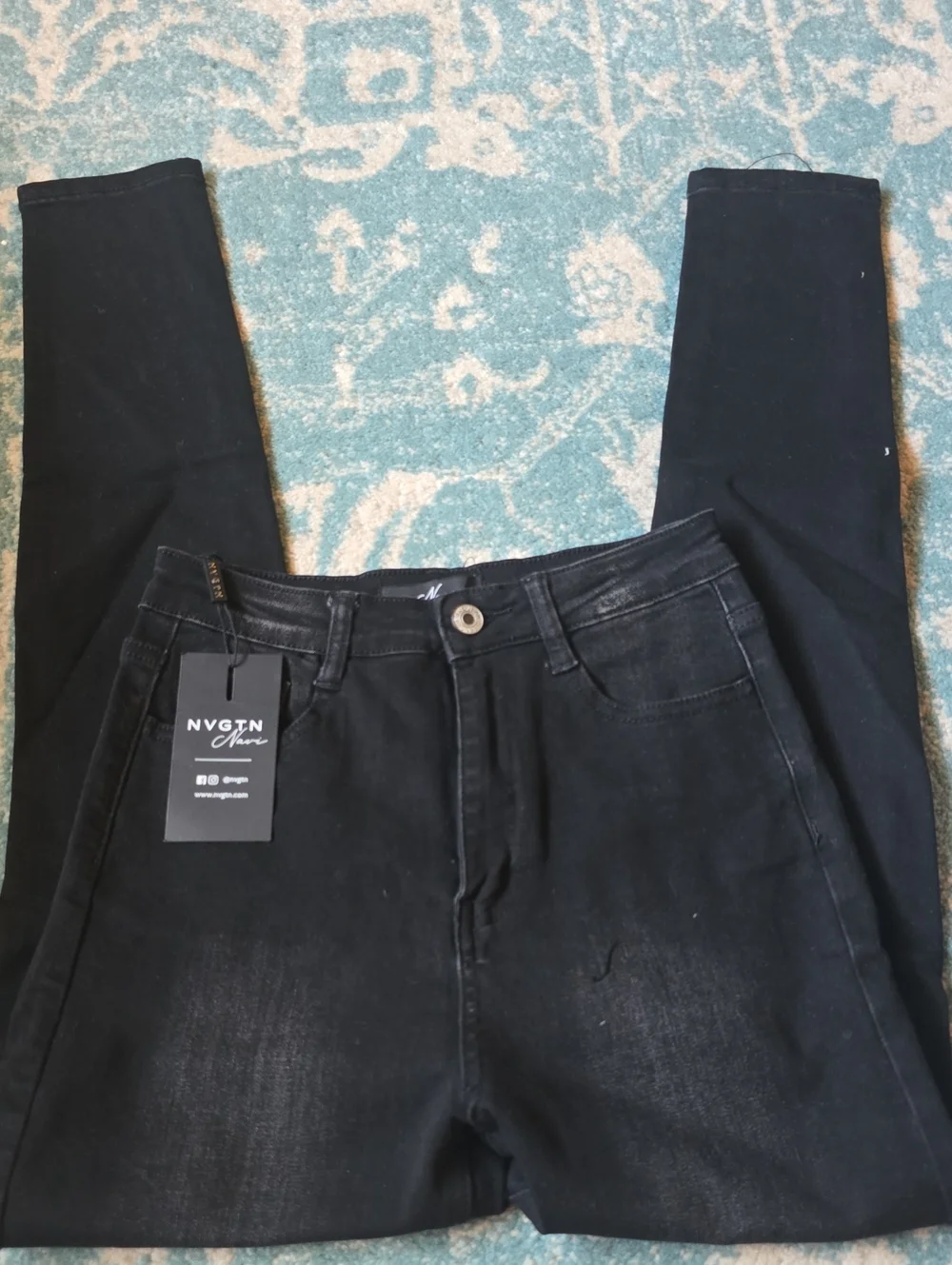 NVGTN Black Skinny High-Rise Jeans